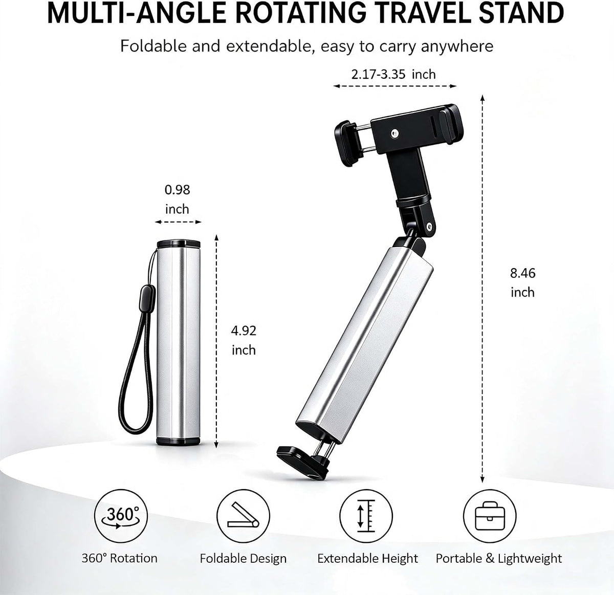 XIYIASUN Travel Essentials - Soporte para teléfono de avión, abraza...