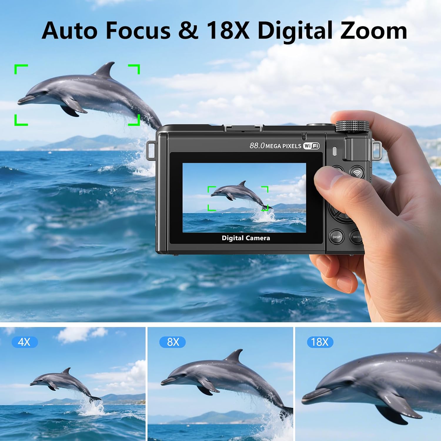 Cámara digital 8K para fotografía, cámara de vlogging para YouTube...