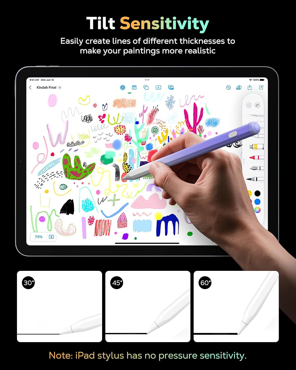 MoKo Pencil para iPad(A16) 11.ª y 10.ª generación, carga rápida USB...
