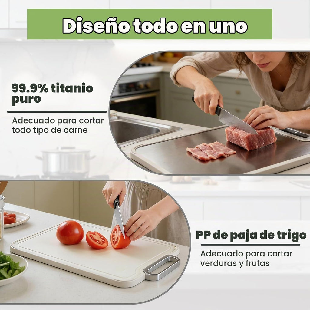 Tabla de cortar de titanio para cocina, tabla de cortar de titanio...