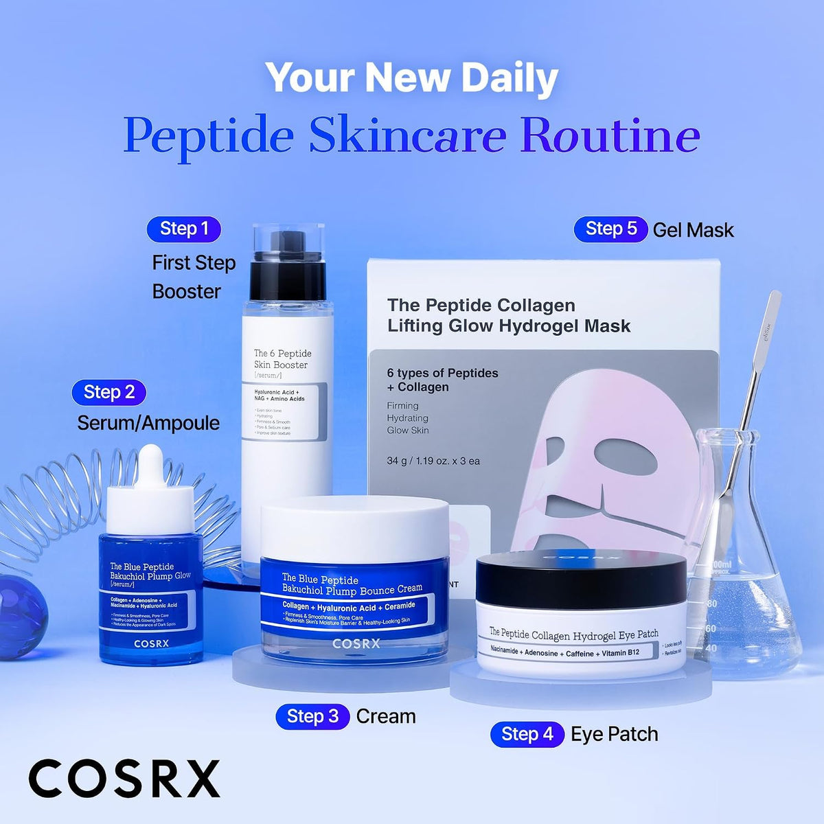 COSRX The Blue Copper Peptide Bakuchiol Cream, antienvejecimiento c...