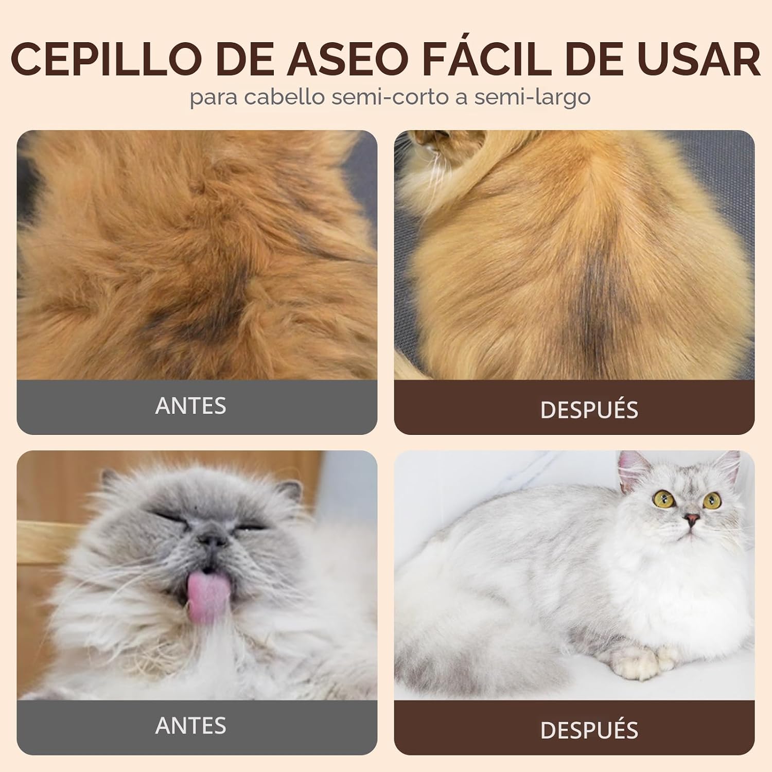 Aumuca Cepillos para gatos de interior, cepillo de pelo de perro pa...