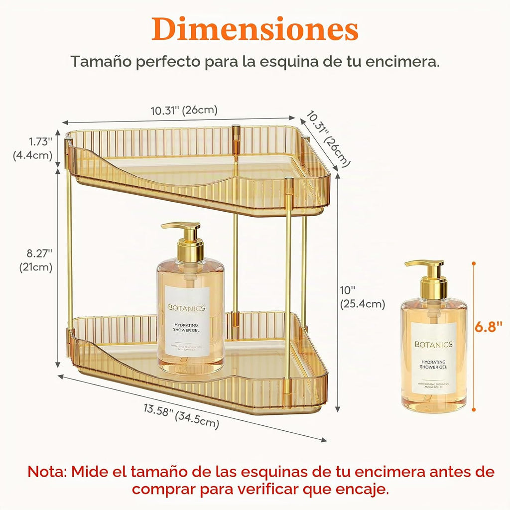 Lifewit Organizador esquinero de 2 niveles para encimera de baño, o...