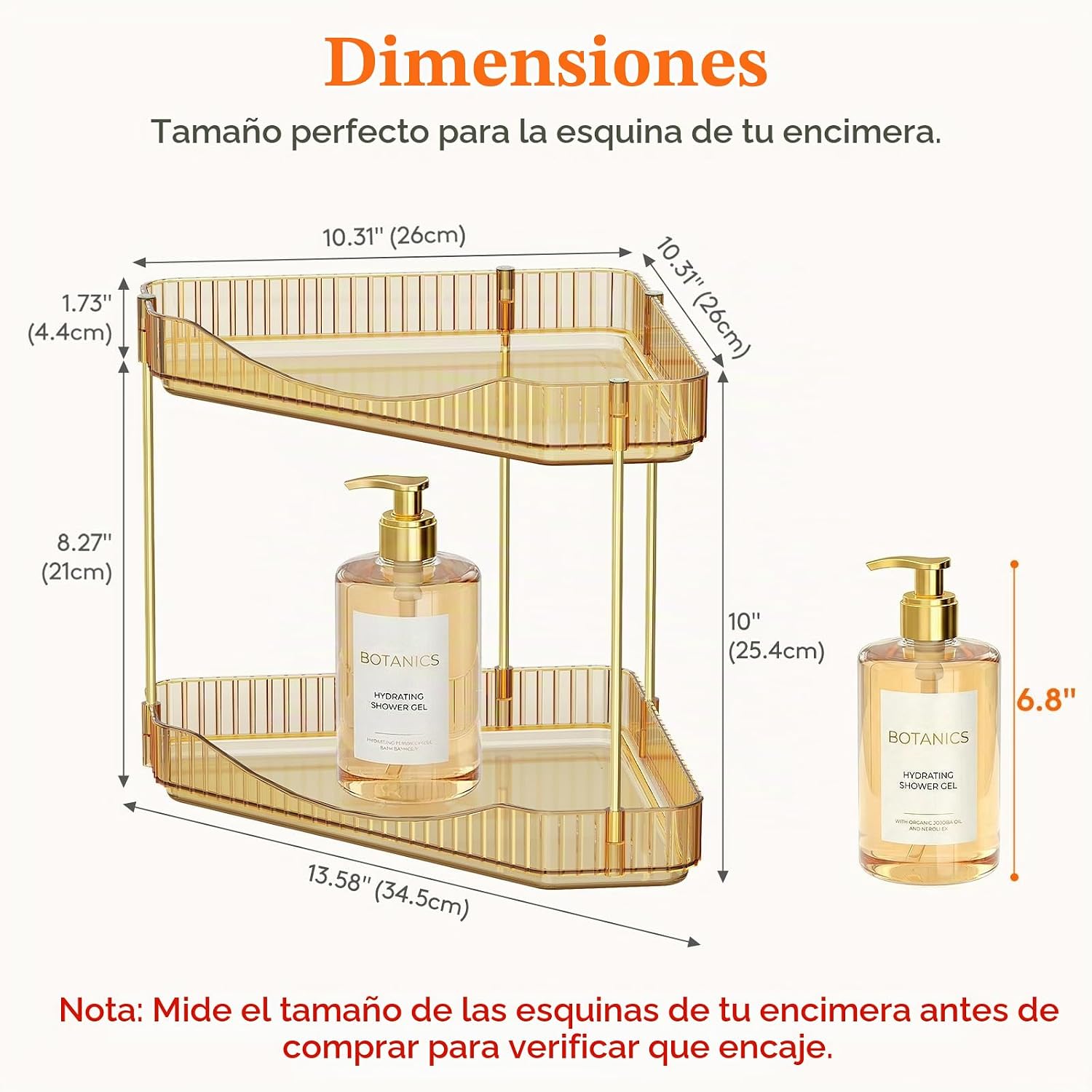 Lifewit Organizador esquinero de 2 niveles para encimera de baño, o...