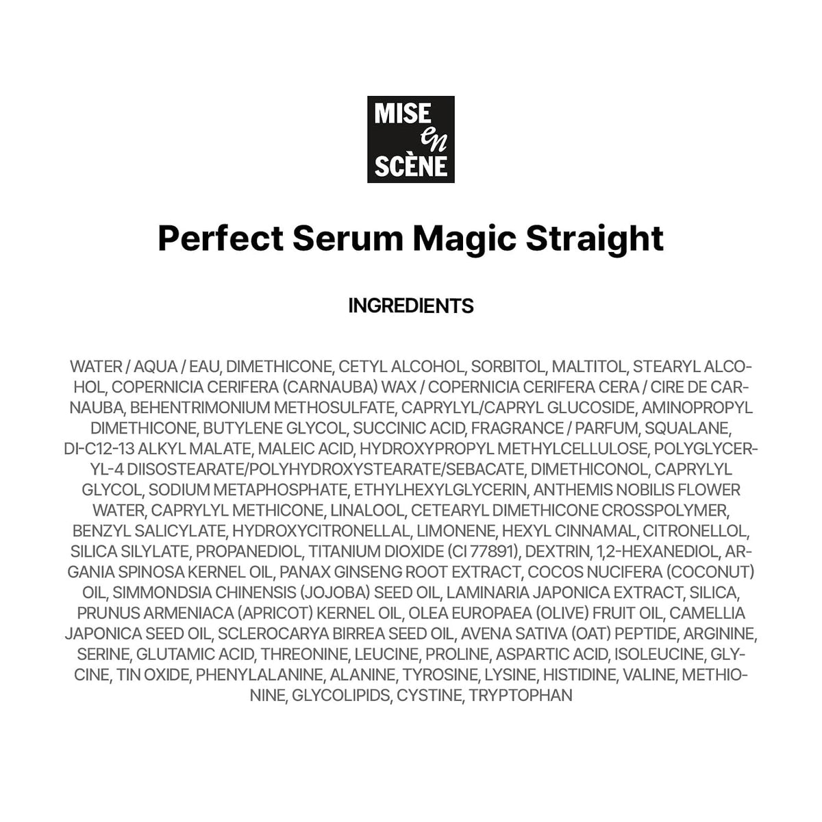 Mise En Scene Perfect Magic Straigt Serum Treatment | Crema anti-fr...