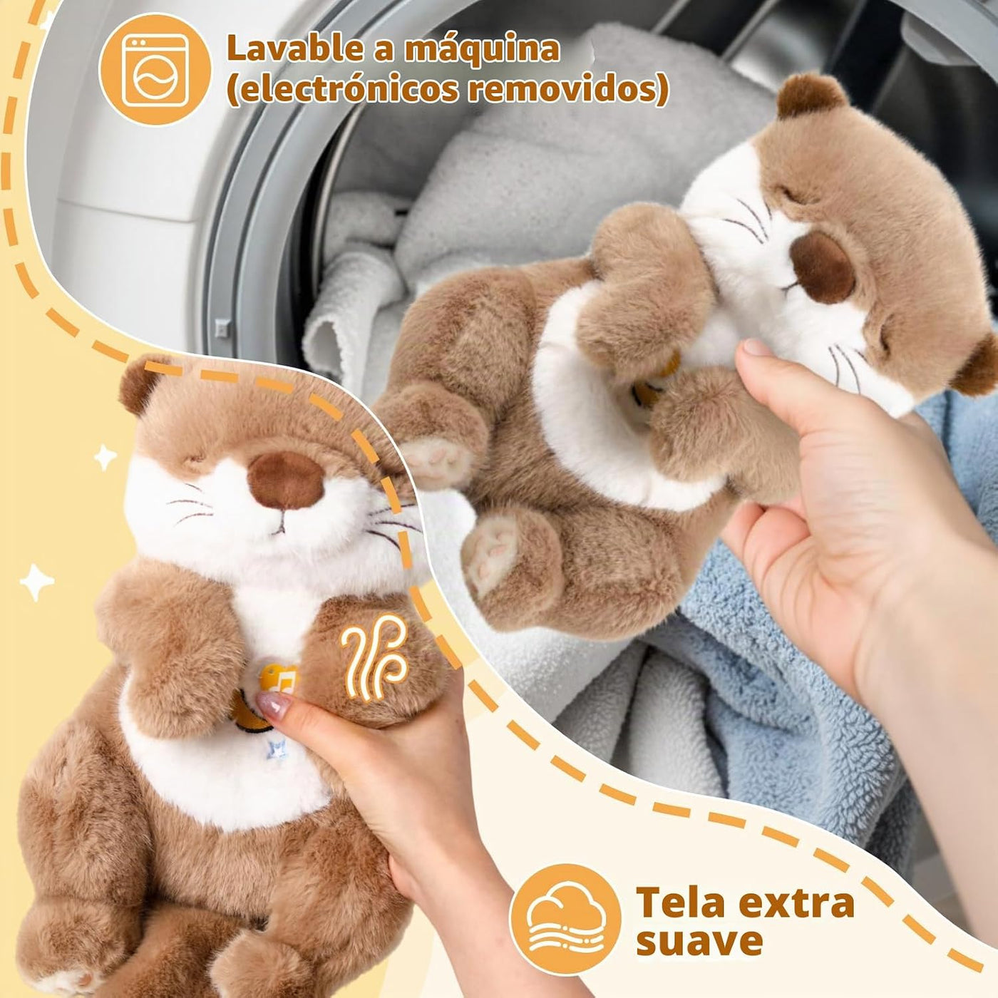 LLUKEME Baby Comfort Nutria Respirando Animal de peluche | Buddy-Fu...