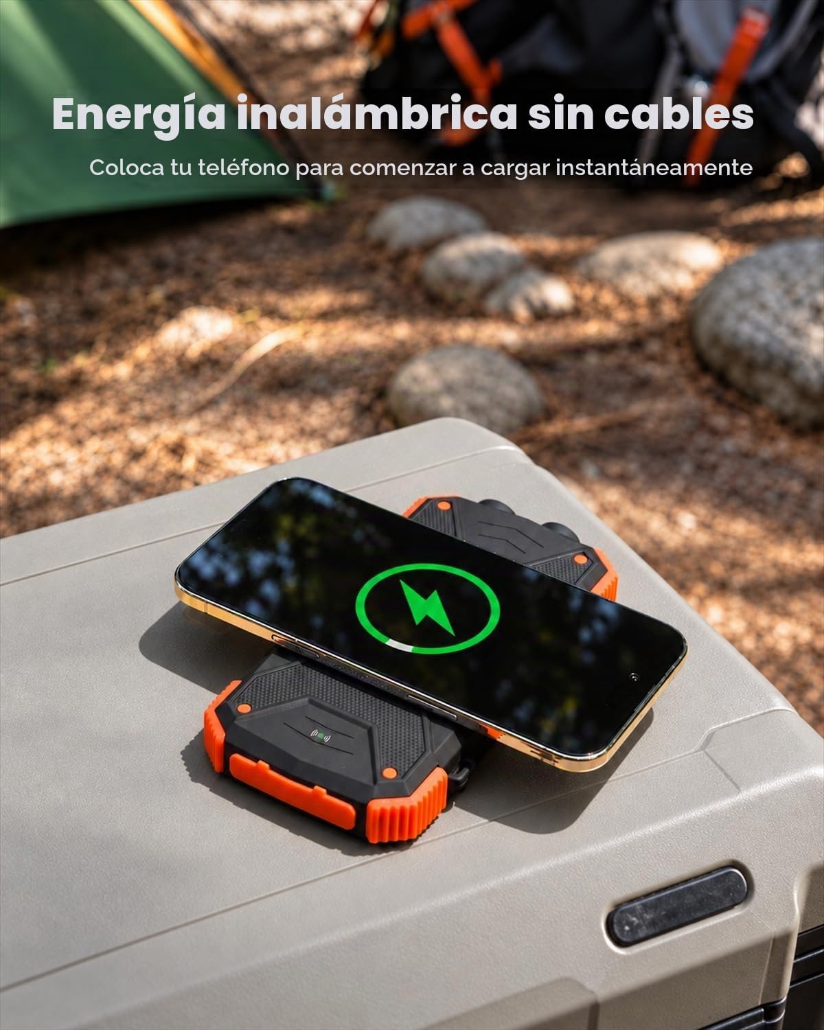 BLAVOR Solar Power Bank 10,000mAh Cargador inalámbrico portátil par...