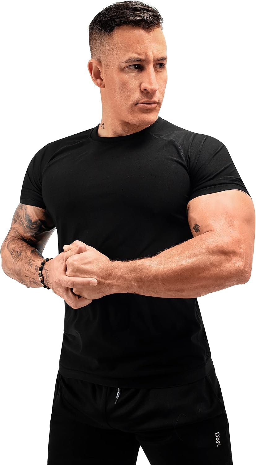 FUXERT - Camisa de sauna para hombre, traje de sudor para gimnasio,...