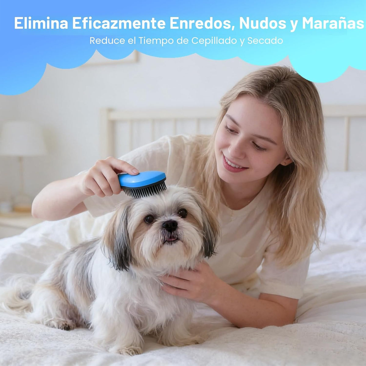 MAEELOU Cepillo para Perros Pequeños - Herramienta de Aseo para Ted...