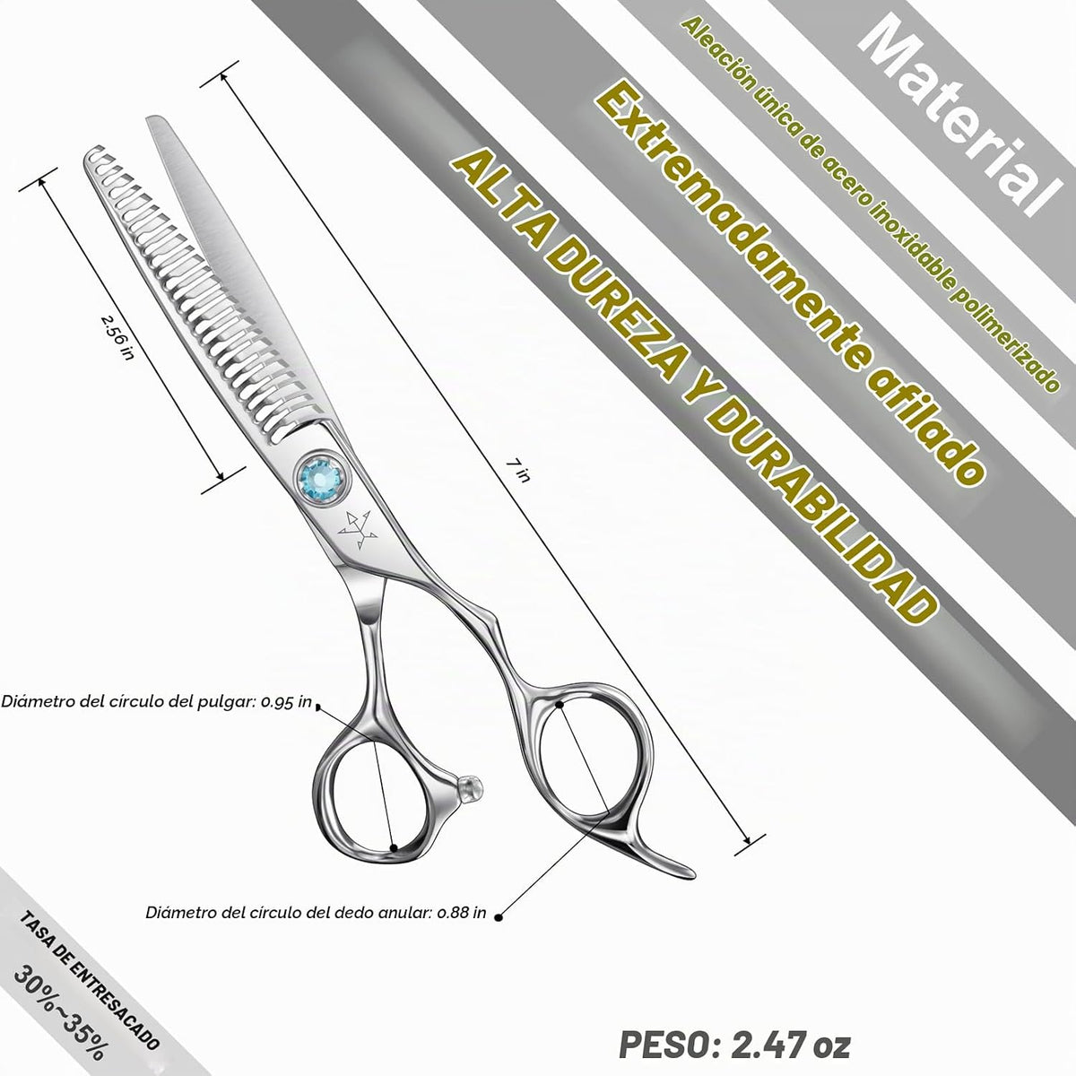 Fengliren Tijeras de adelgazamiento de corte de pelo profesional de...