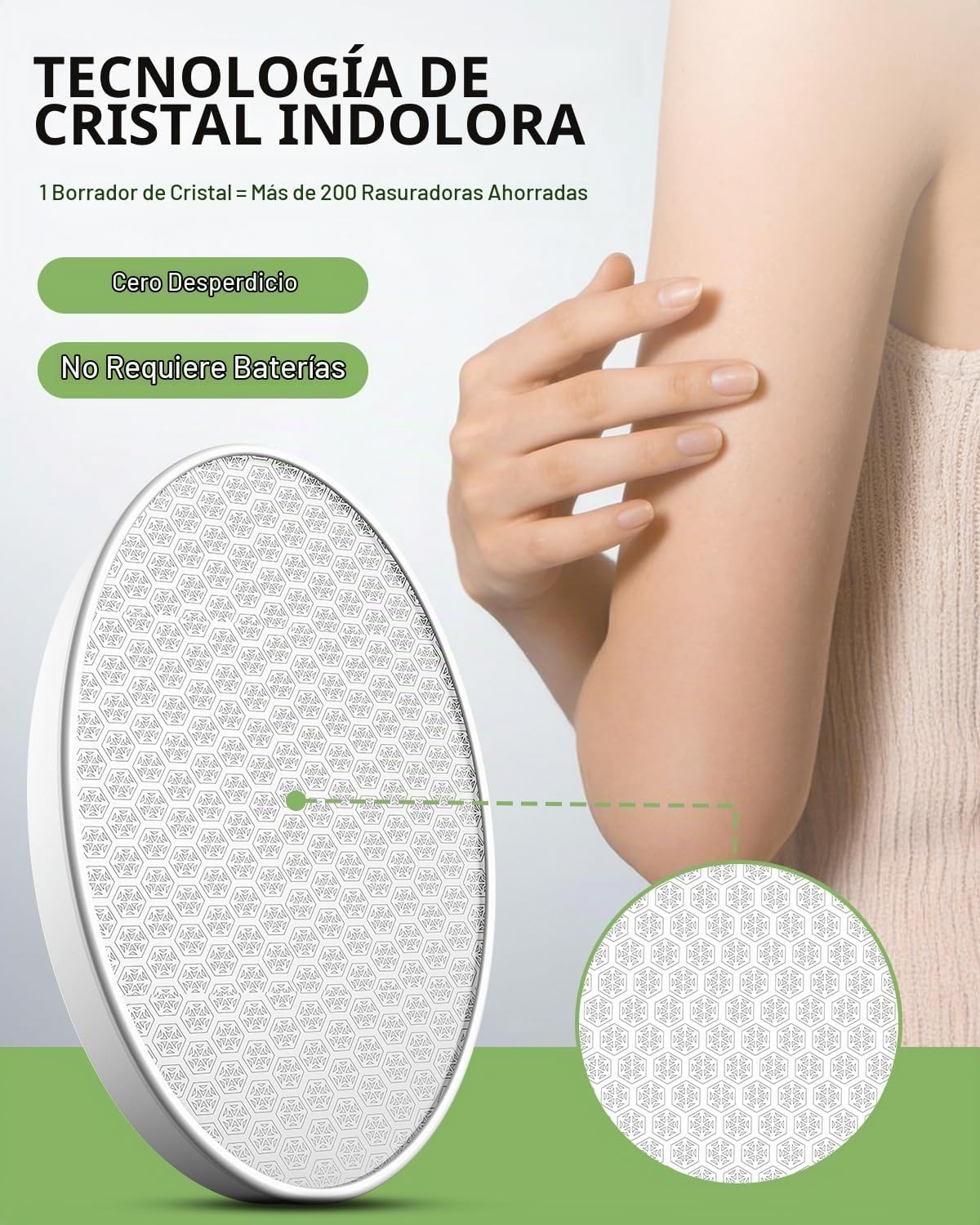 BALUCA Borrador de pelo de cristal para mujeres y hombres, herramie...