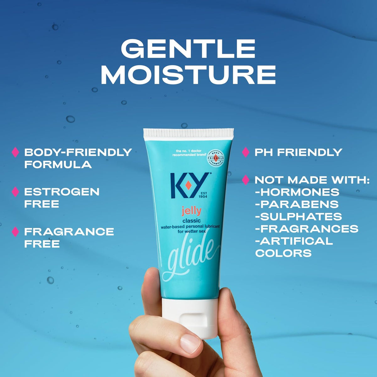 K-Y Jelly Classic Lubricante personal a base de agua, lubricante a...