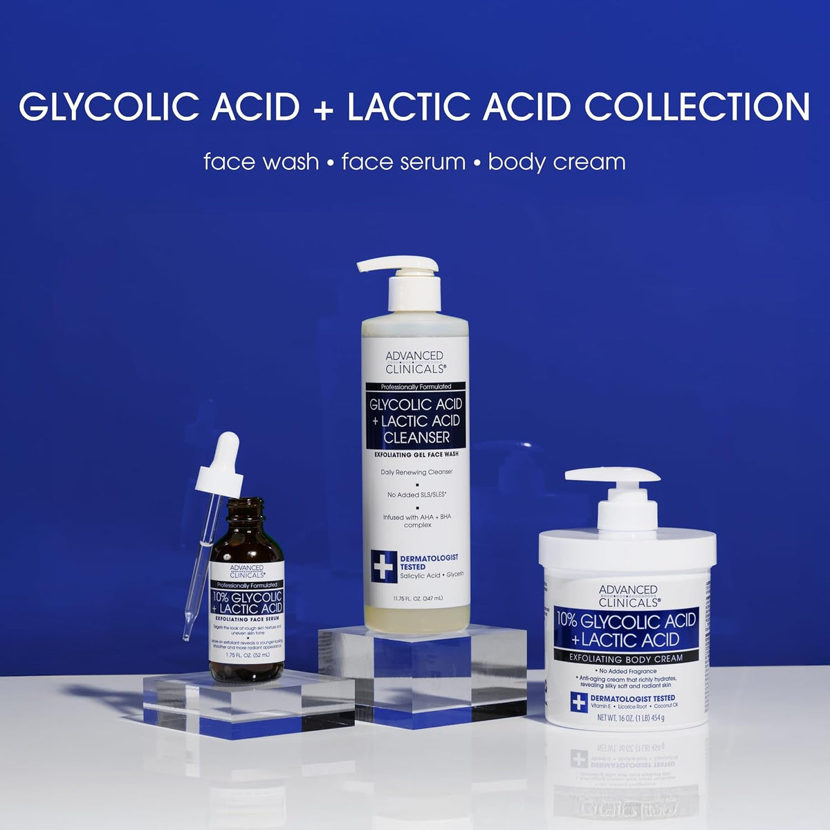 Advanced Clinicals - Suero exfoliante con ácido glicólico al 10% pa...