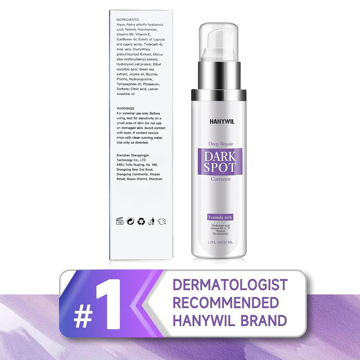 HANYWIL Eliminador de manchas oscuras para suero facial y corporal,...