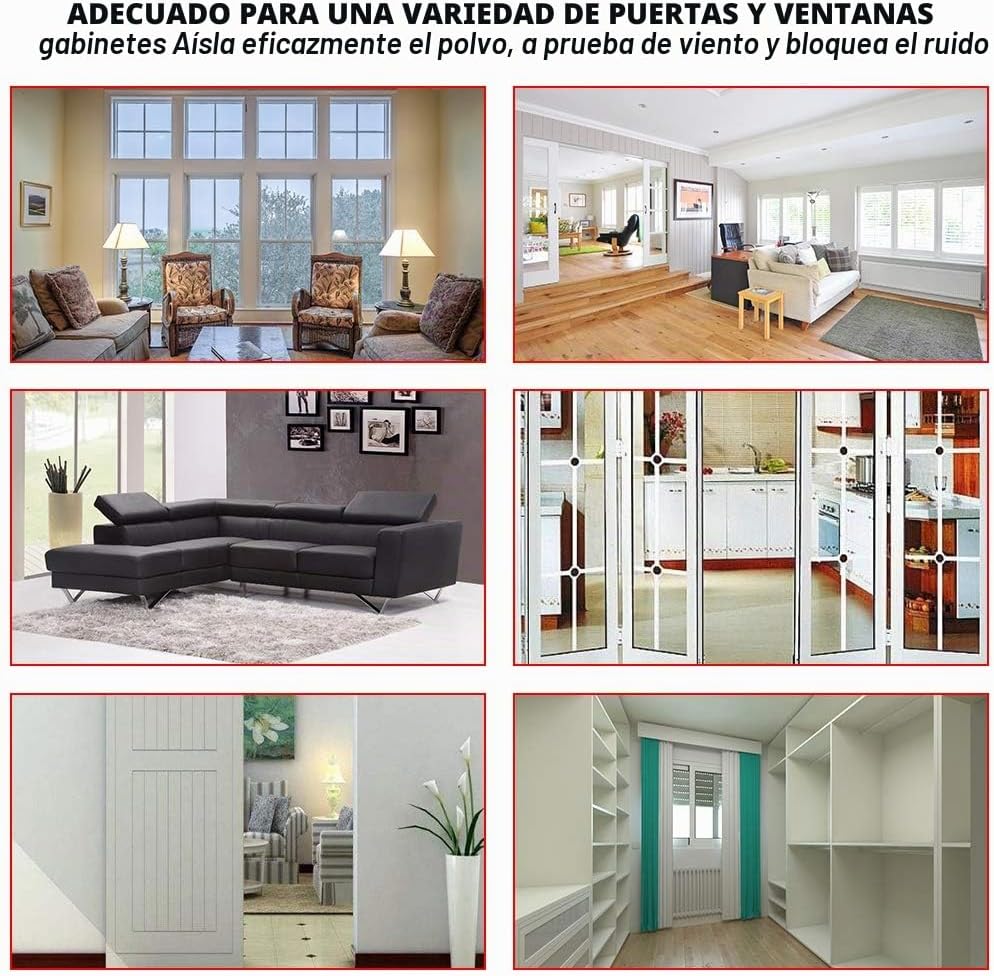Burletes para puertas y ventanas, sello de puerta de 1 pulgada x 1\...