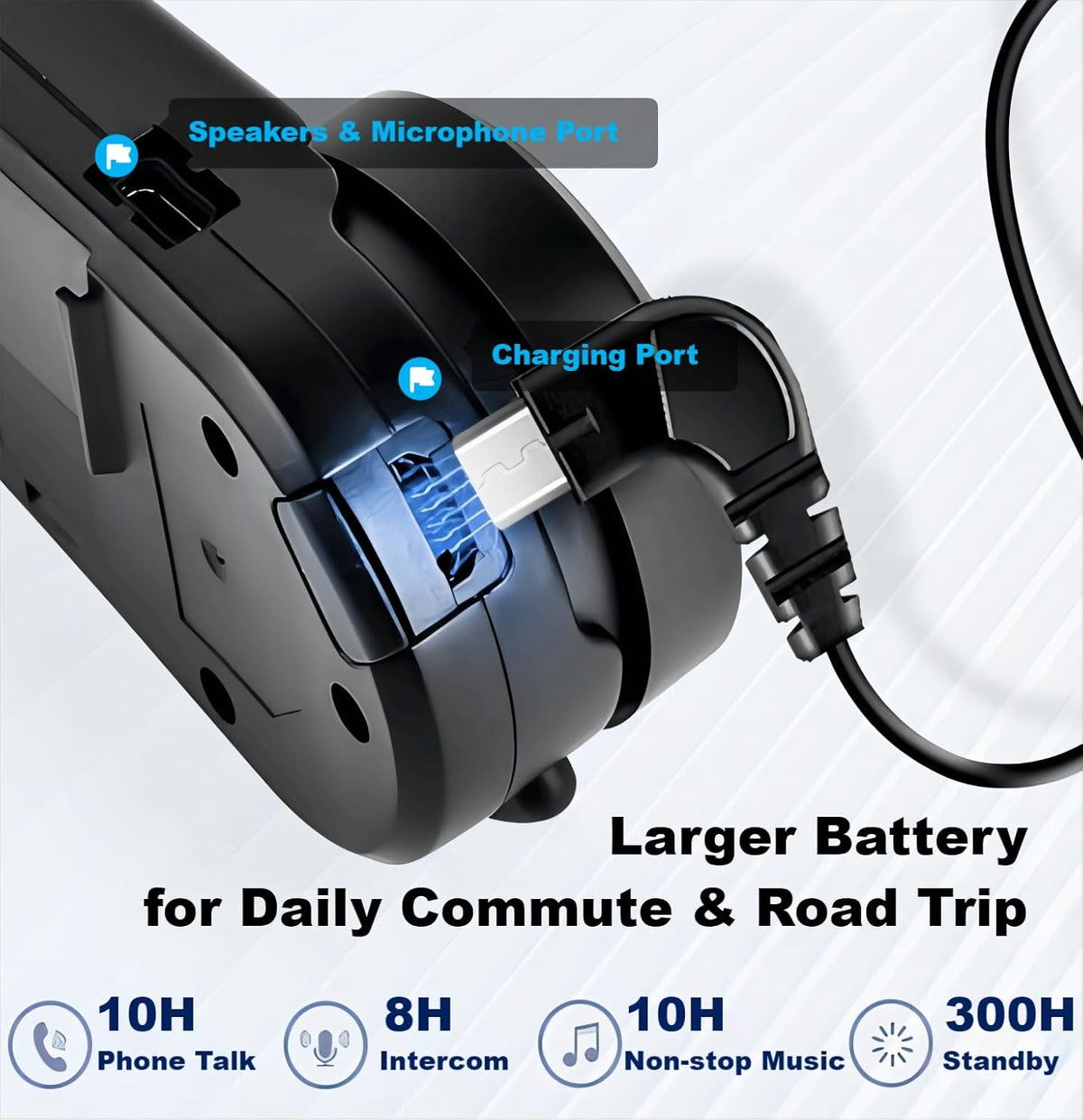 Fodsports FX6 - Auriculares Bluetooth para motocicleta, intercomuni...