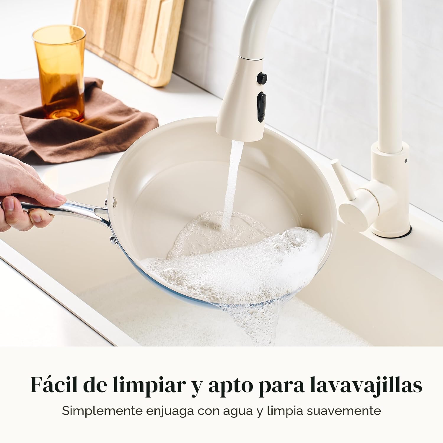 Redchef Juego de sartenes de cerámica antiadherente, sartenes de ce...