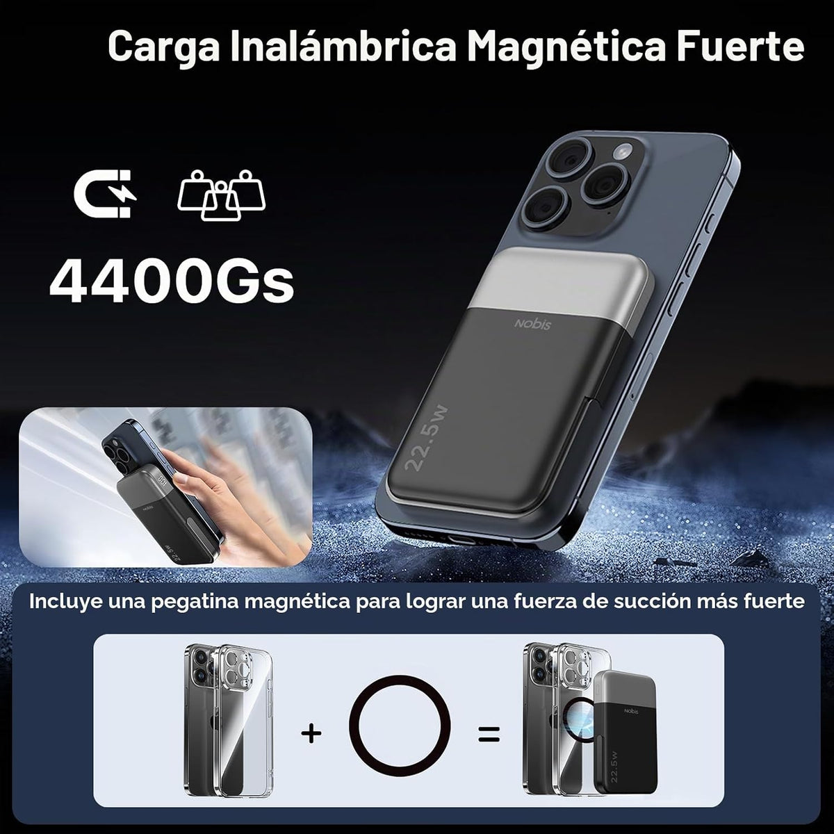 NOBIS Cargador portátil, banco de energía de 45 W 20000 mAh y 22.5...