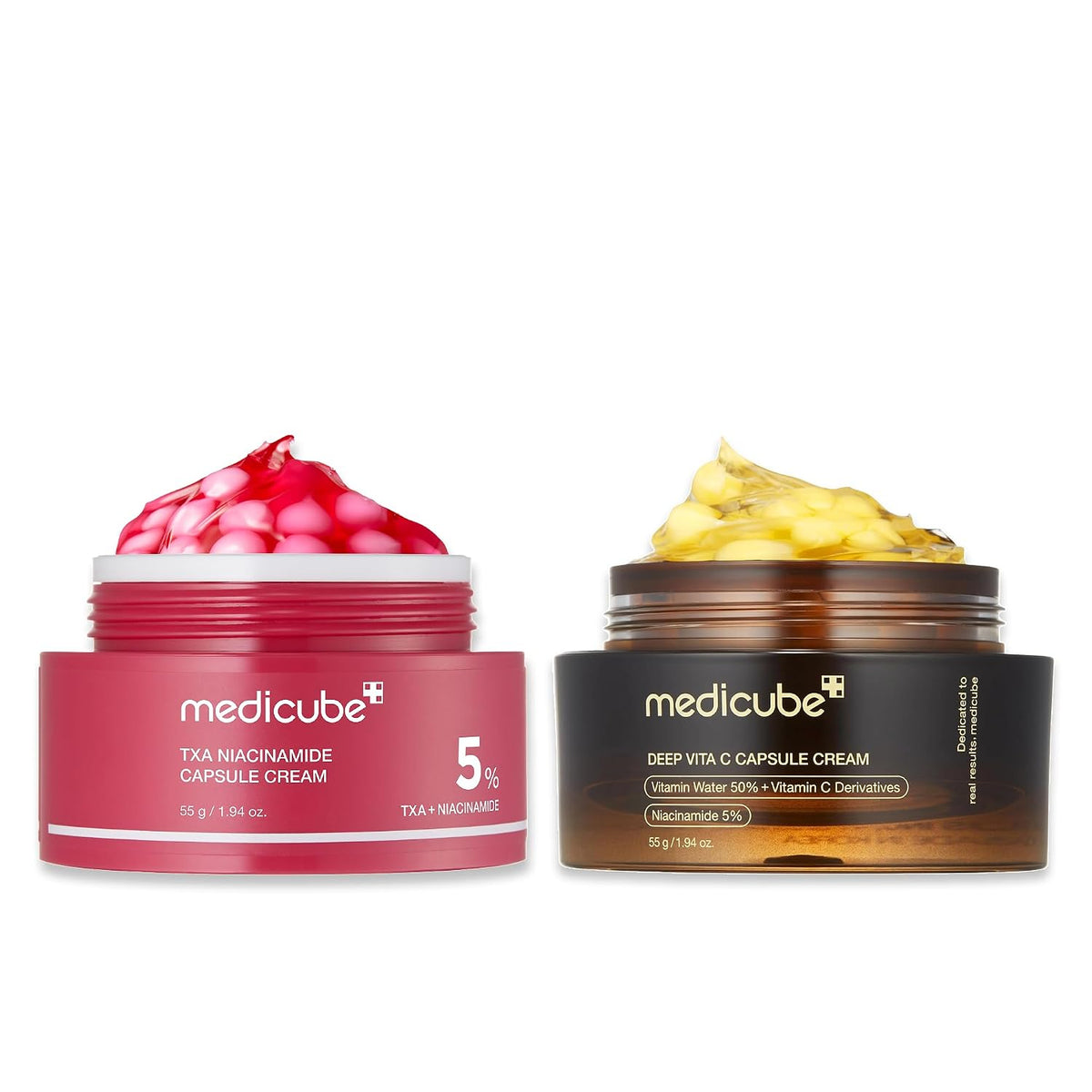 Dúo de cápsulas medicube Clear & Glow: cremas en cápsulas TXA + vit...