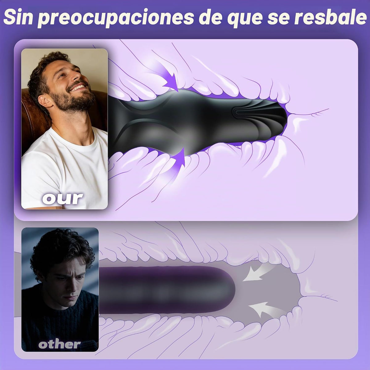 DORRTYOU Masajeador de próstata, tapón anal para hombres y mujeres...
