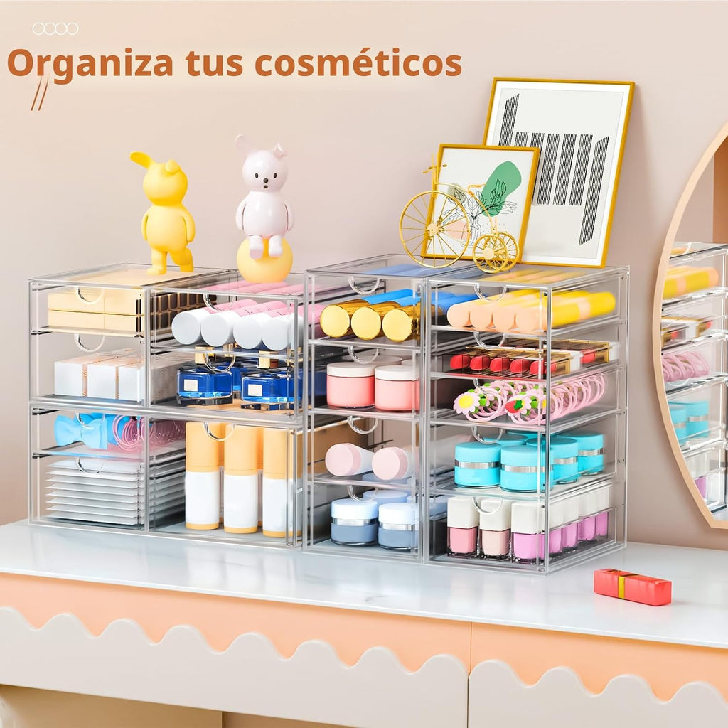 ARSTPEOE Organizador de maquillaje y almacenamiento acrílico de 22...