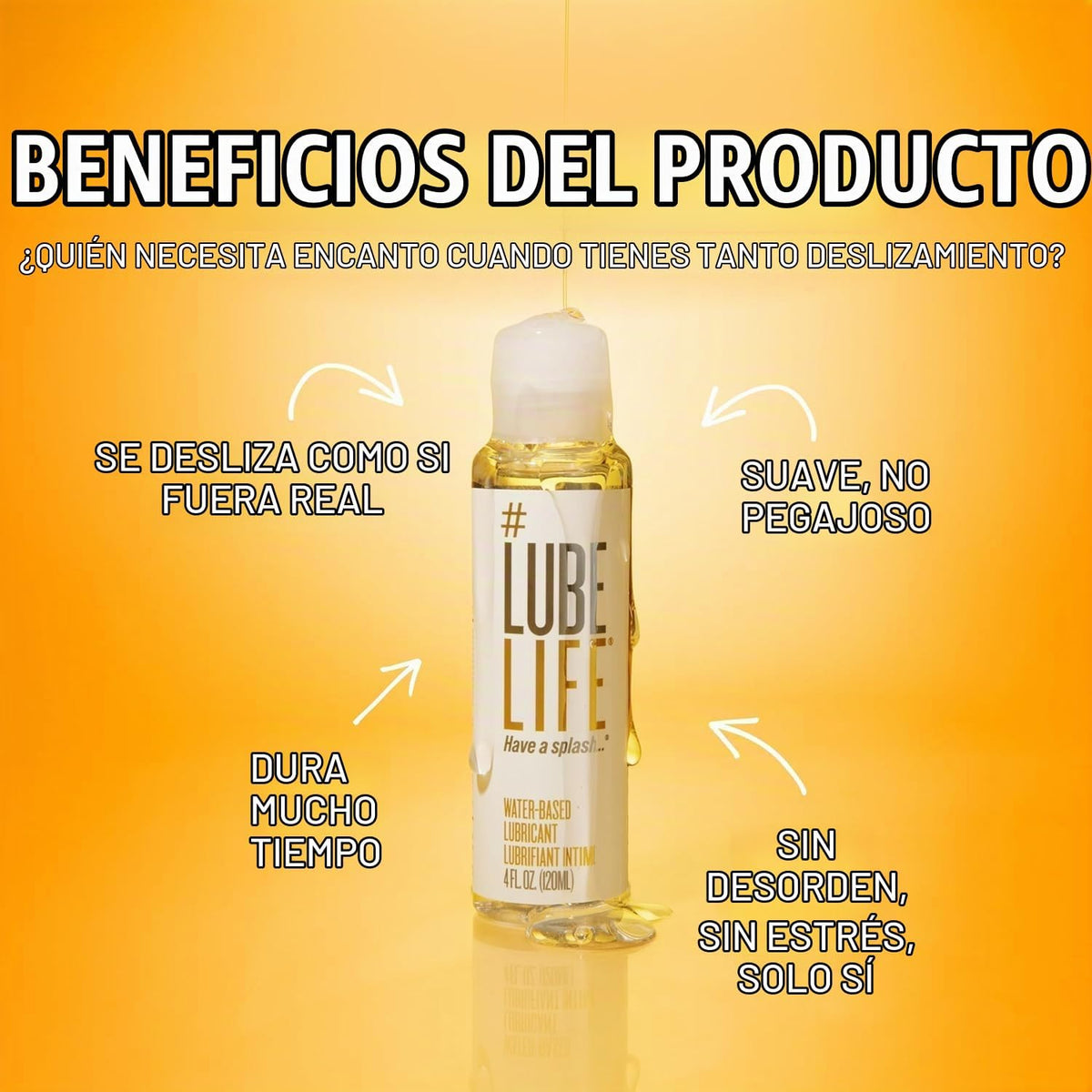 LUBELIFE Lubricante personal a base de agua para hombres y mujeres...