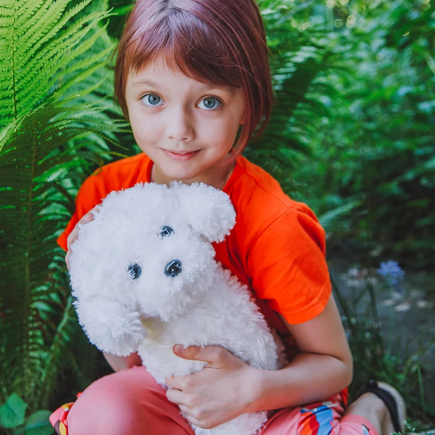 WEIGEDU Cachorro de perro de peluche caniche blanco | Bichon Frise...