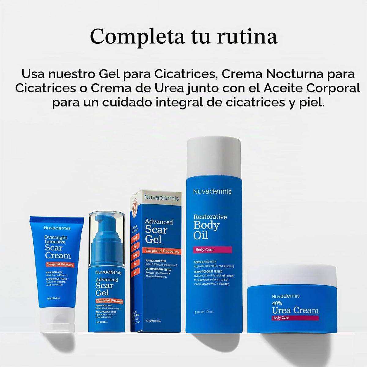 NUVADERMIS Aceite corporal restaurador para cicatrices, estrías y p...
