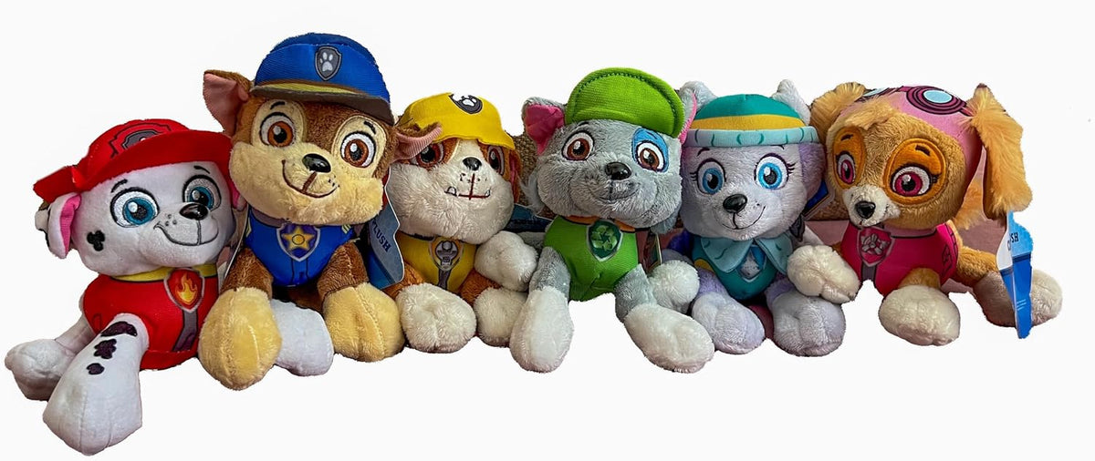 PAW Patrol - Juego de 6 personajes de peluche de la Patrulla Canina...