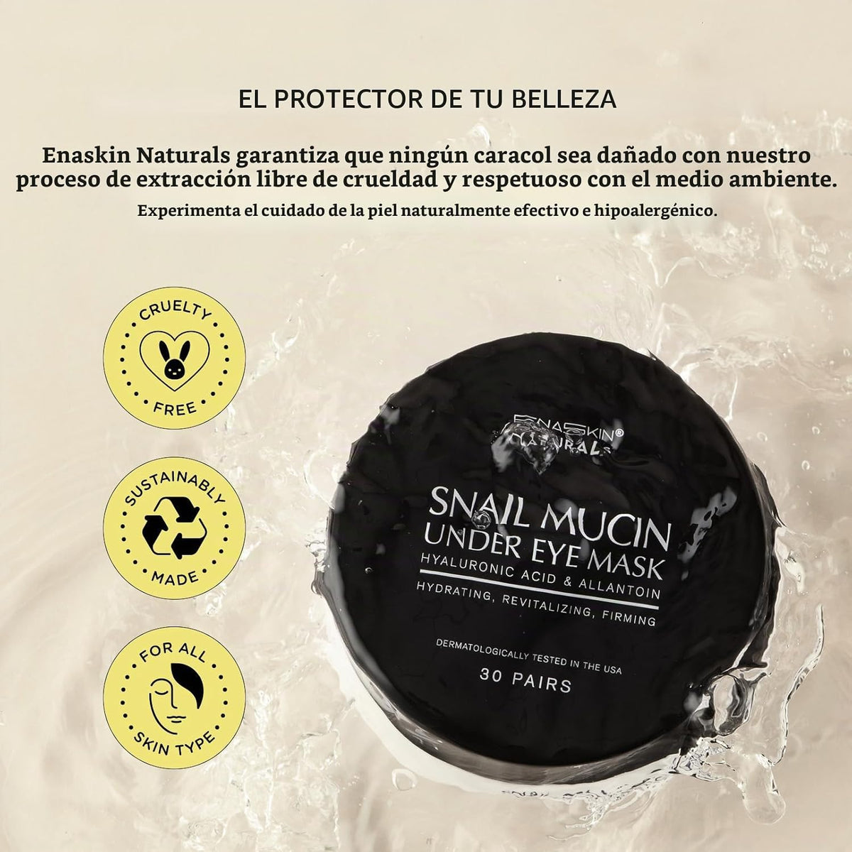 Parches para debajo de los ojos para ojeras: máscaras de gel de muc...