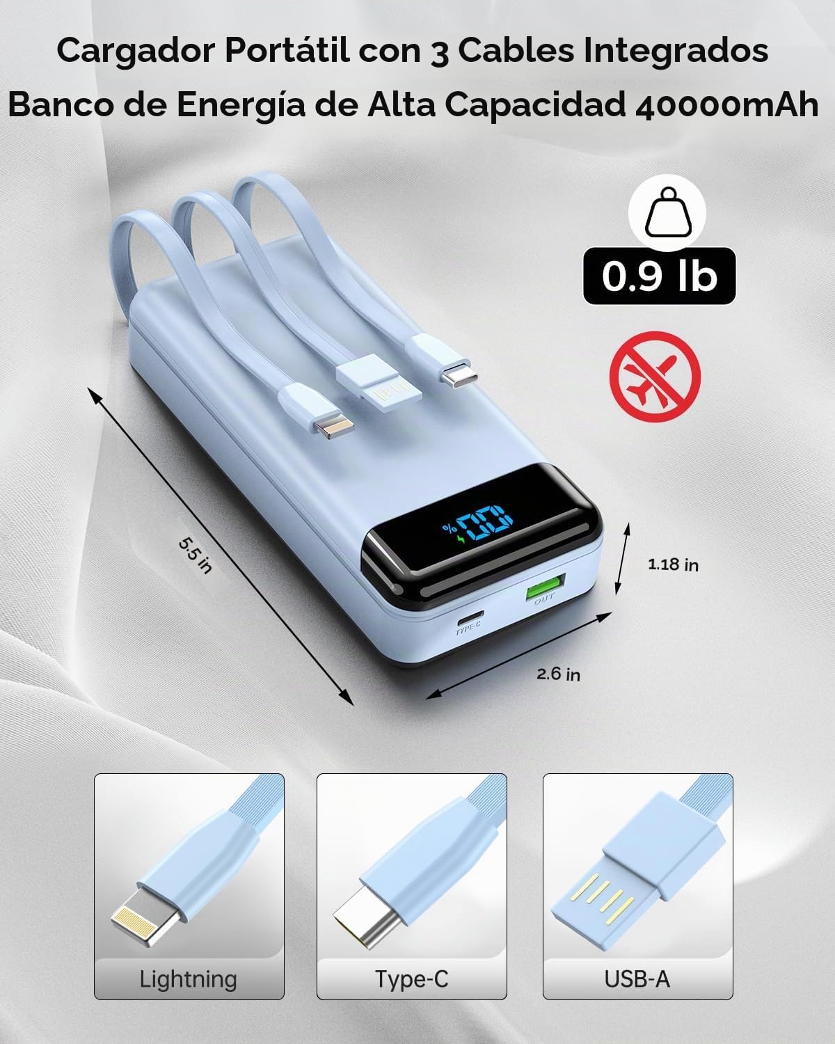 Eliegntist Banco portátil del poder del cargador 40000mAh, carga rá...