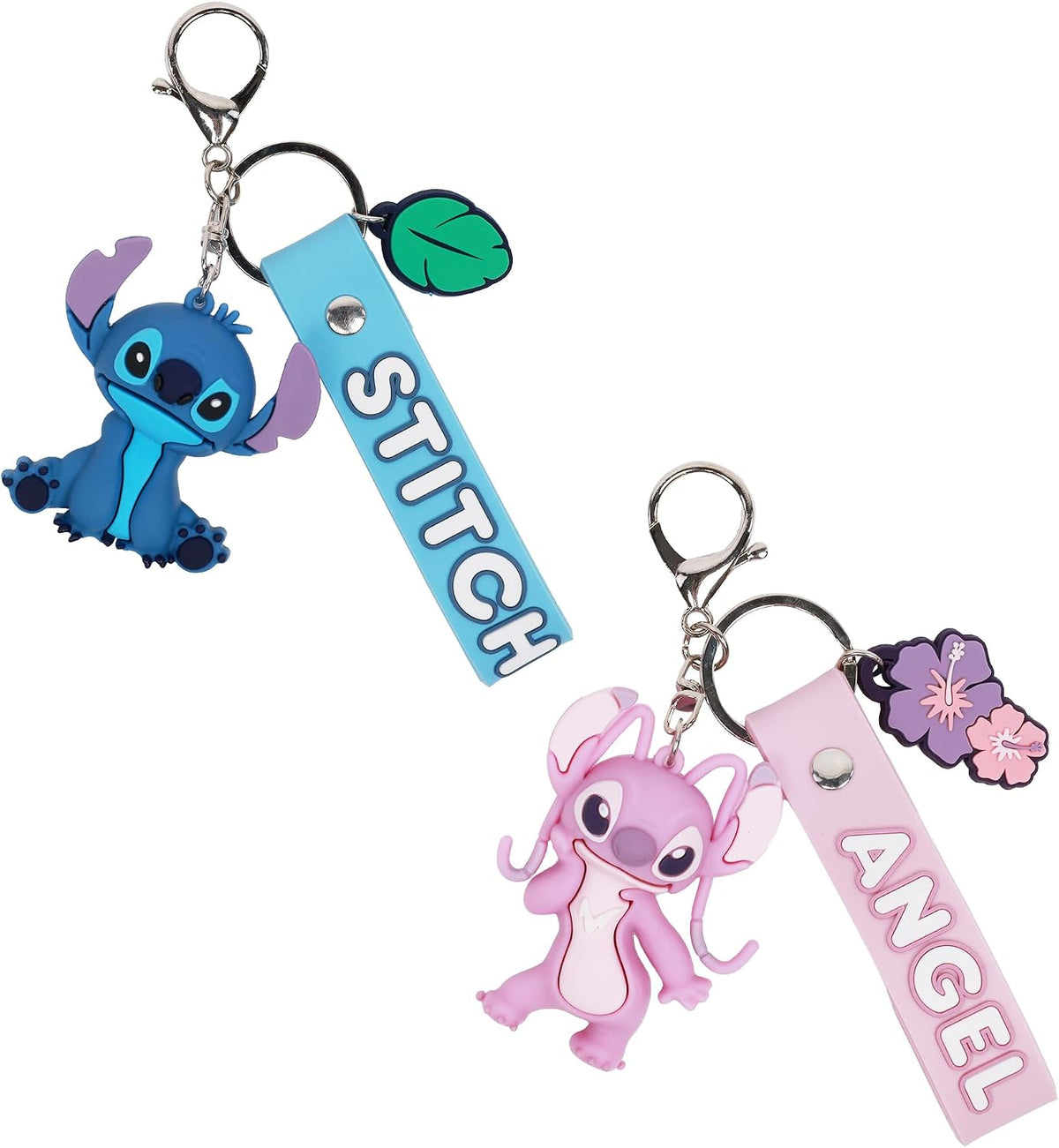 Disney Juego de llaveros Stitch &amp; Angel | Accesorios de llavero...