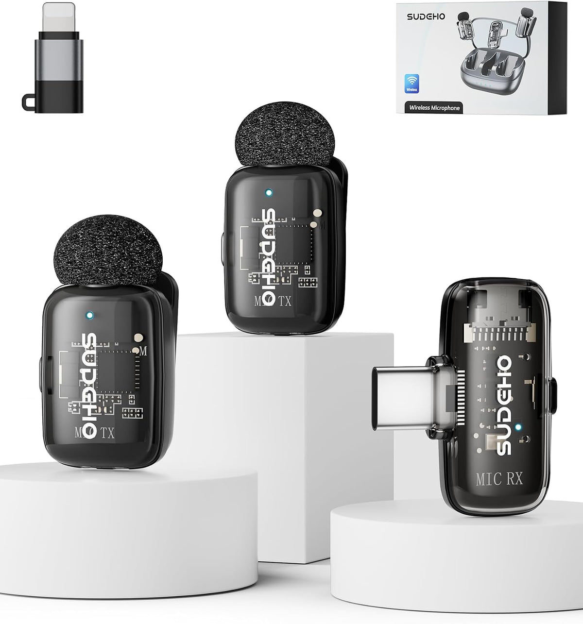 Micrófonos inalámbricos Mini Lavalier para iPhone iPad Android con...