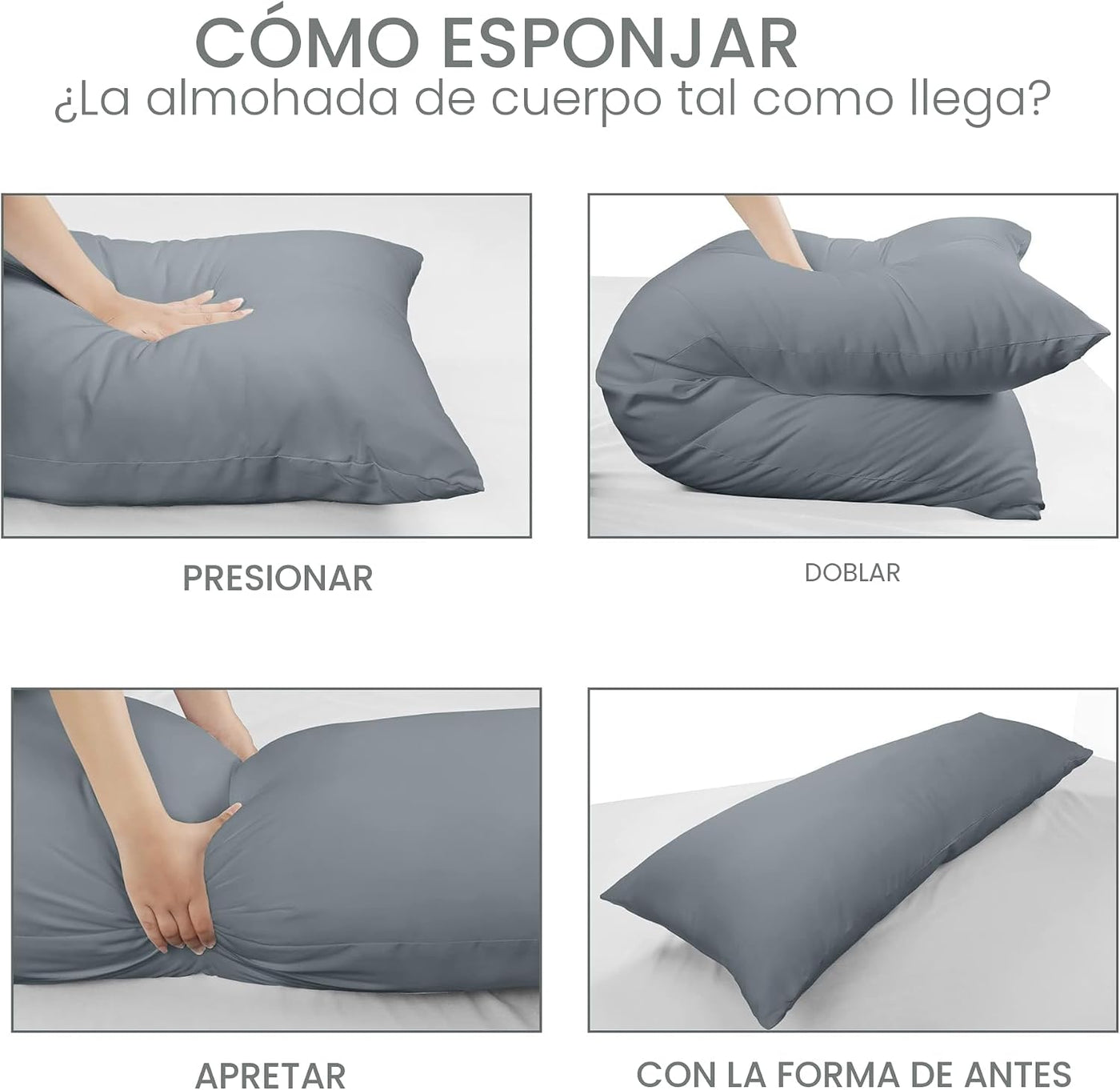 Utopia Bedding Almohada de cuerpo completo para dormir de lado, alm...