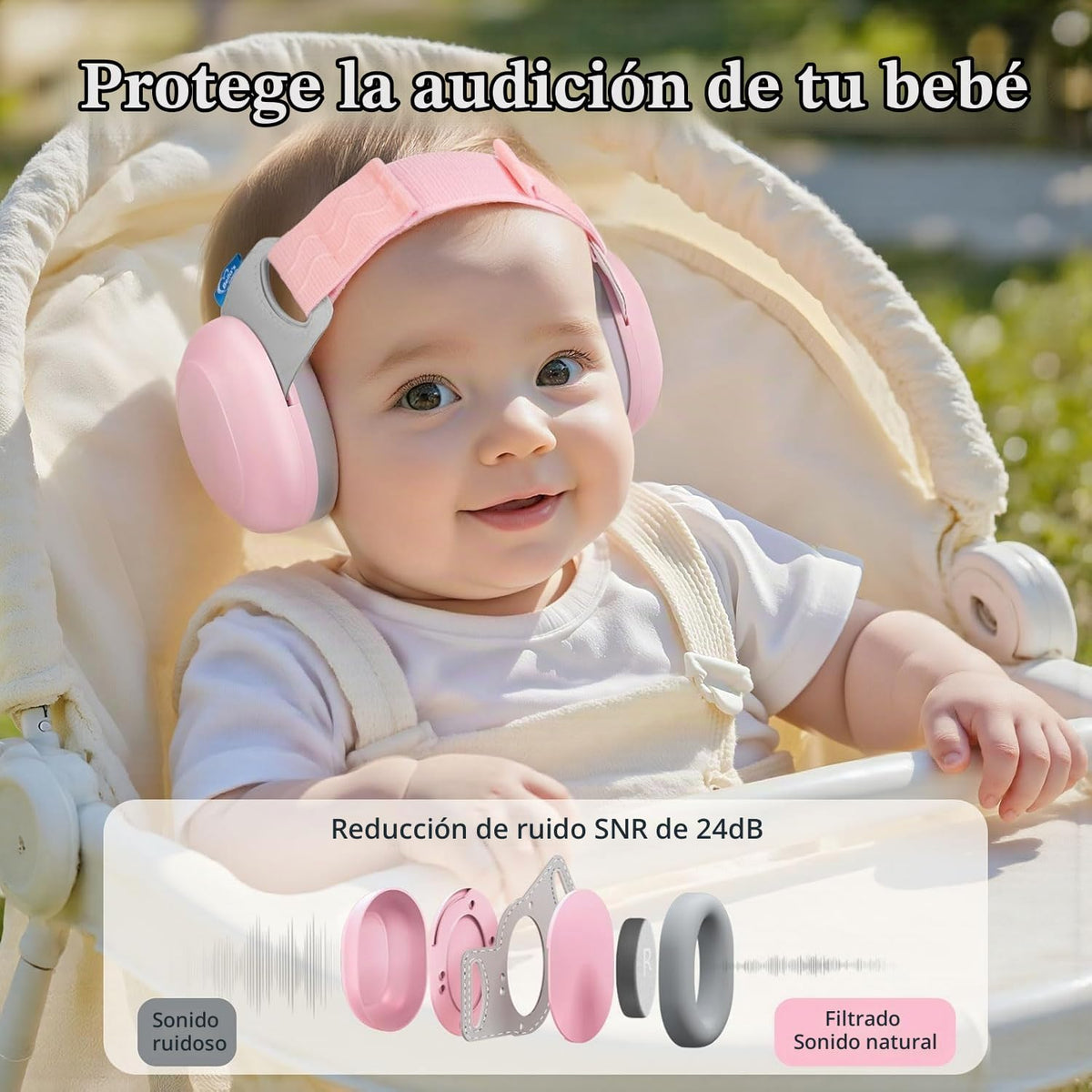 Bella's Friends Life Orejeras de bebé para protección contra el...