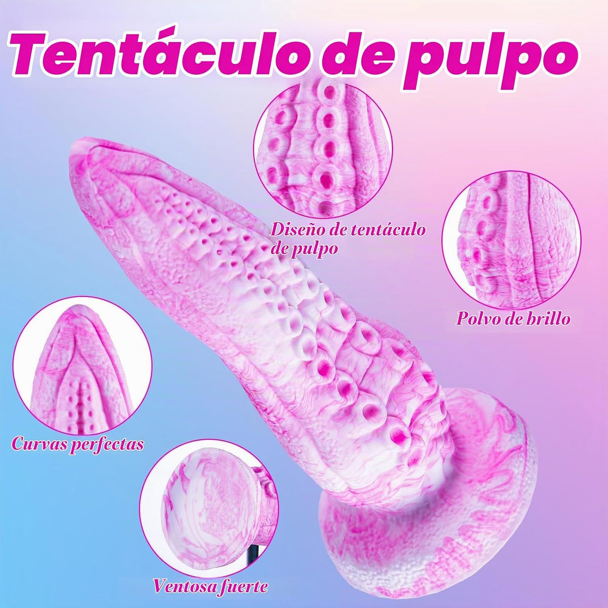 6 "7,6" 8,9 "silicona realista tentáculo pulpo monstruo consolador...