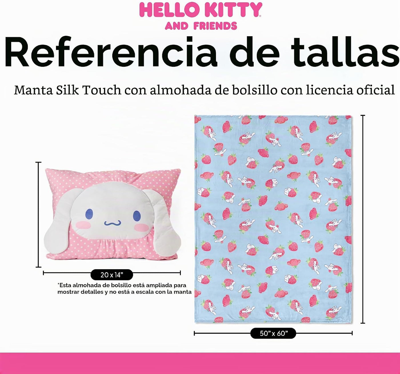 Northwest Cinnamoroll Strawberry Delight Manta Throw de Toque Sedos...