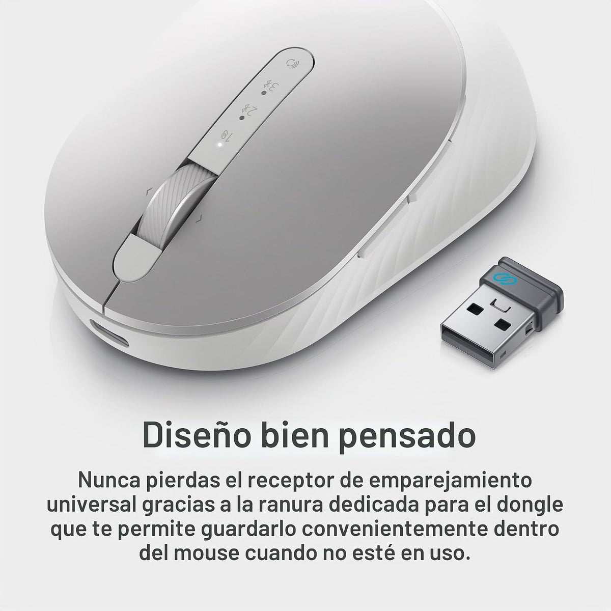 Dell Premier MS7421W Mouse plateado | 2.4GHz, carga USB-C, intercam...