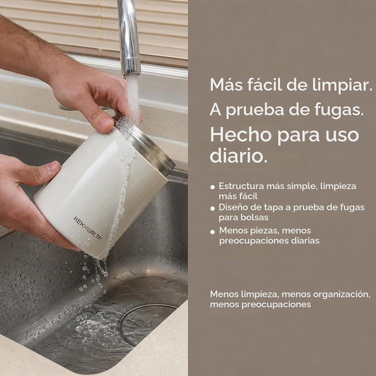 KEKHEALTH Enfriador de leche materna de acero inoxidable de 11 onza...