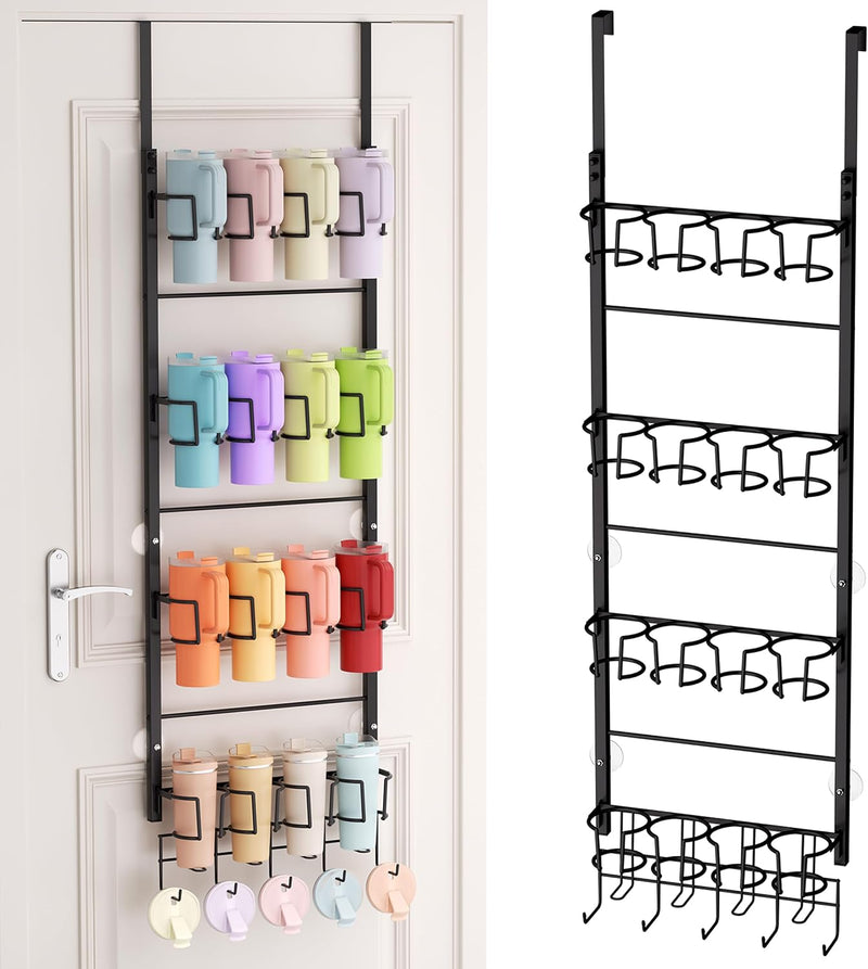 SWTYMIKI Organizador de botellas de agua de 4 niveles, soporte para...