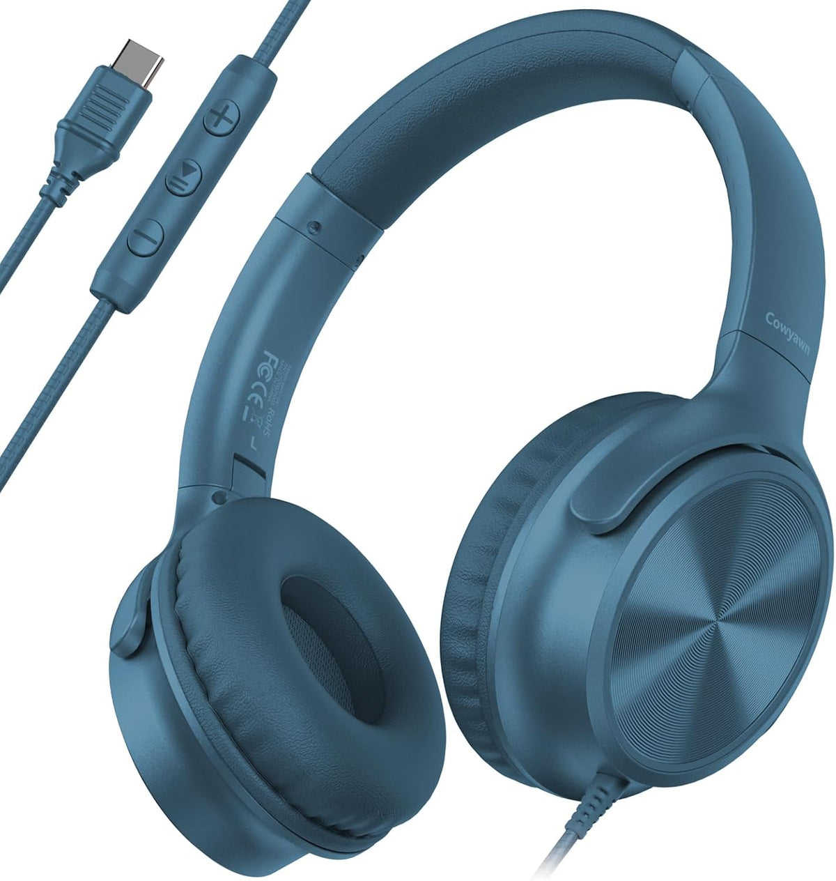 Cowyawn Auriculares USB C con cable, auriculares USB C con cable co...