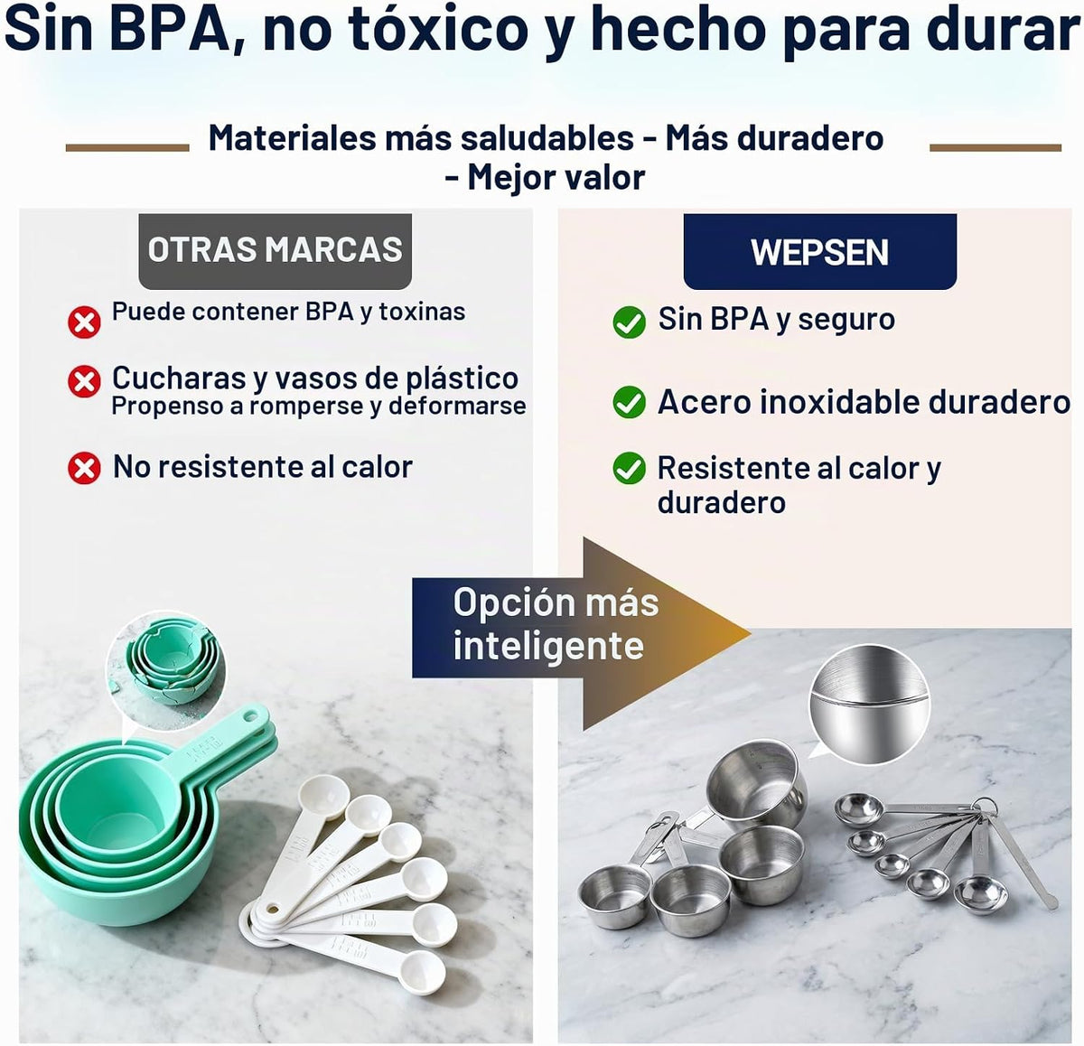 WEPSEN Juego de tazones para mezclar, 25 tazones de mezcla caqui co...