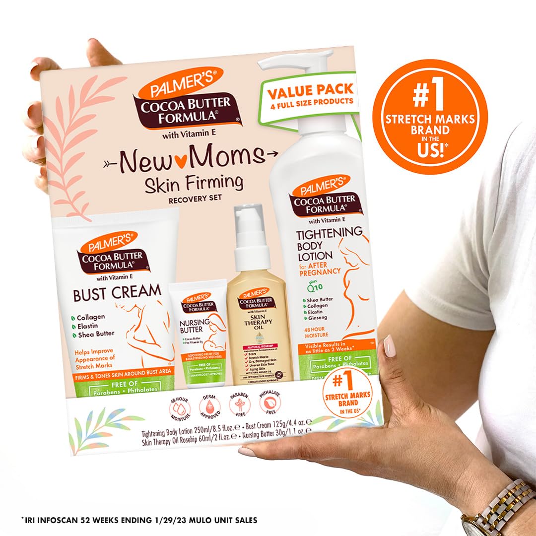 Palmer's Postpartum Essentials Kit para el cuidado de la piel con f...