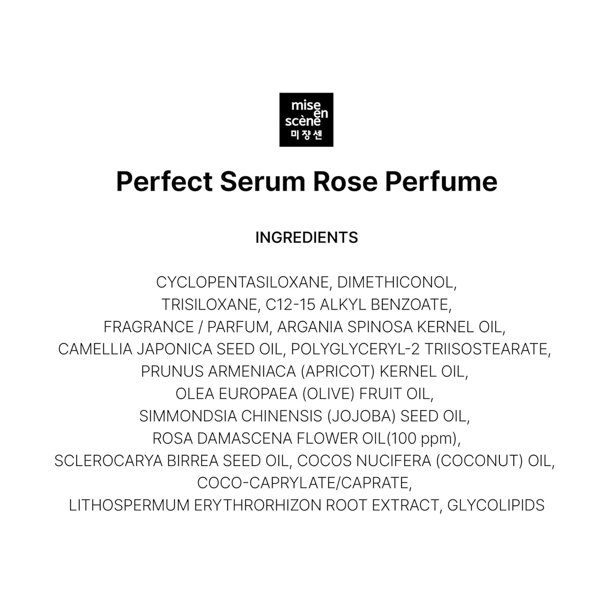 Mise En Scene Perfect Rose Perfume Serum - Hair Refreshing Oil for...