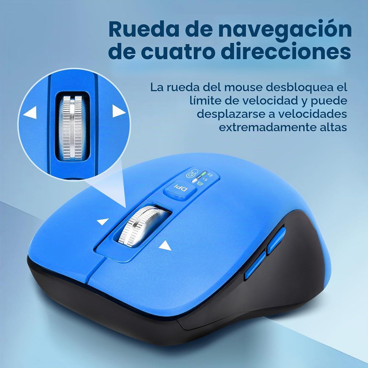 CITLLA Ratón Inalámbrico Bluetooth (USB + BT1 + BT2), Tamaño Comple...