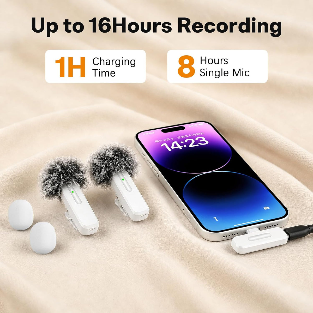 wedaniya Mini micrófono inalámbrico Lavalier para iPhone, Android,...