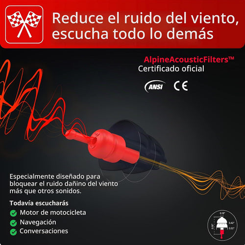 Alpine MotoSafe Race MotoGP™ - Tapones para los oídos de motociclet...