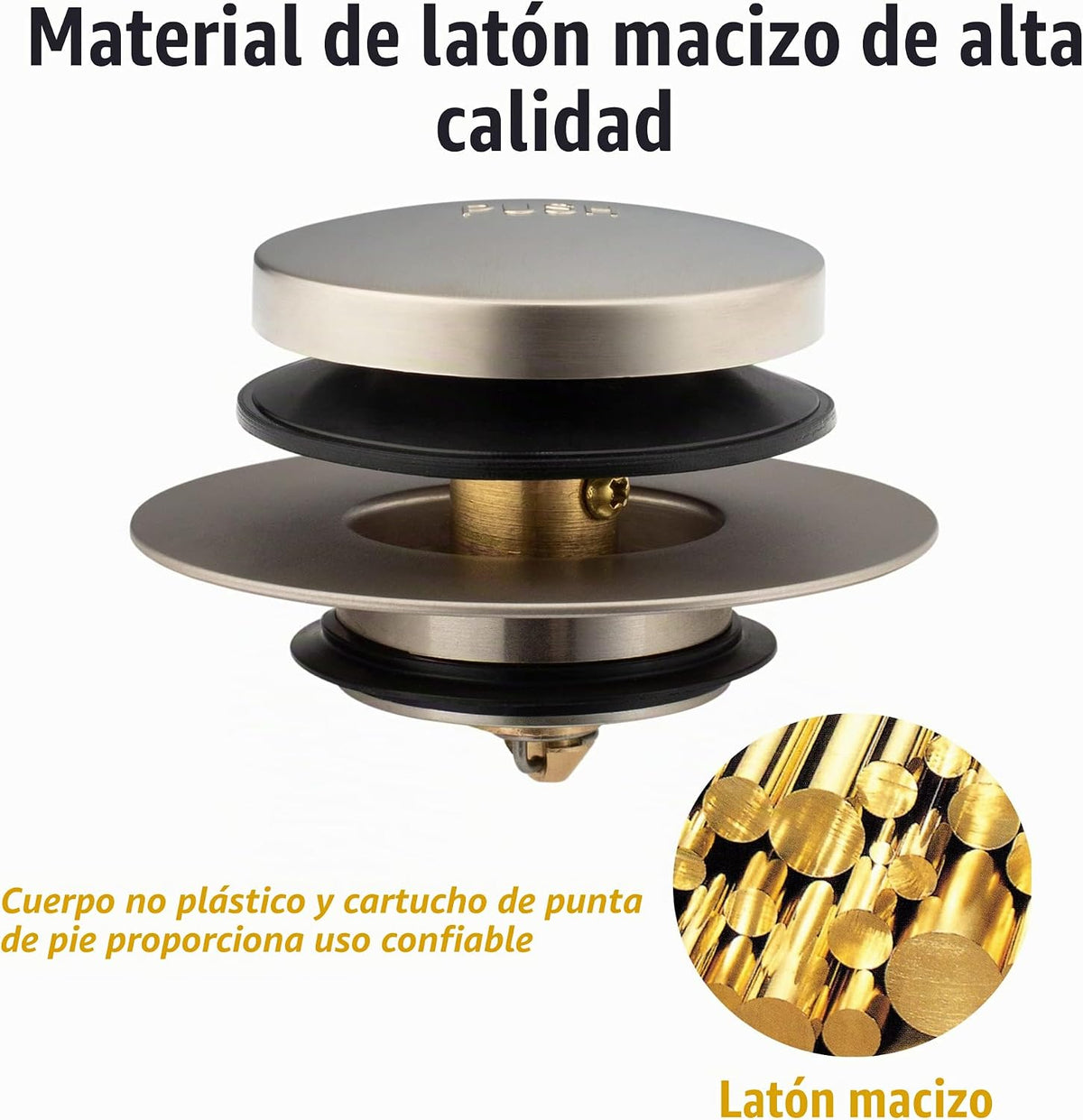 Artiwell Tapón Universal de Drenaje de Baño Tip Toe y Cubierta, Tap...