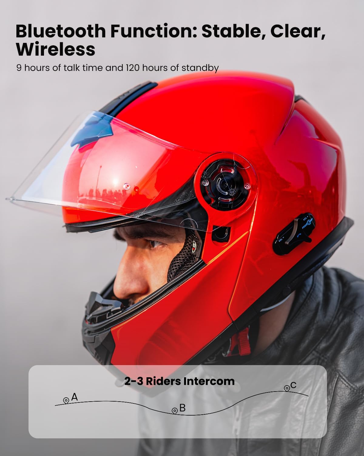 ILM 159BT - Casco de motocicleta modular Bluetooth con intercomunic...