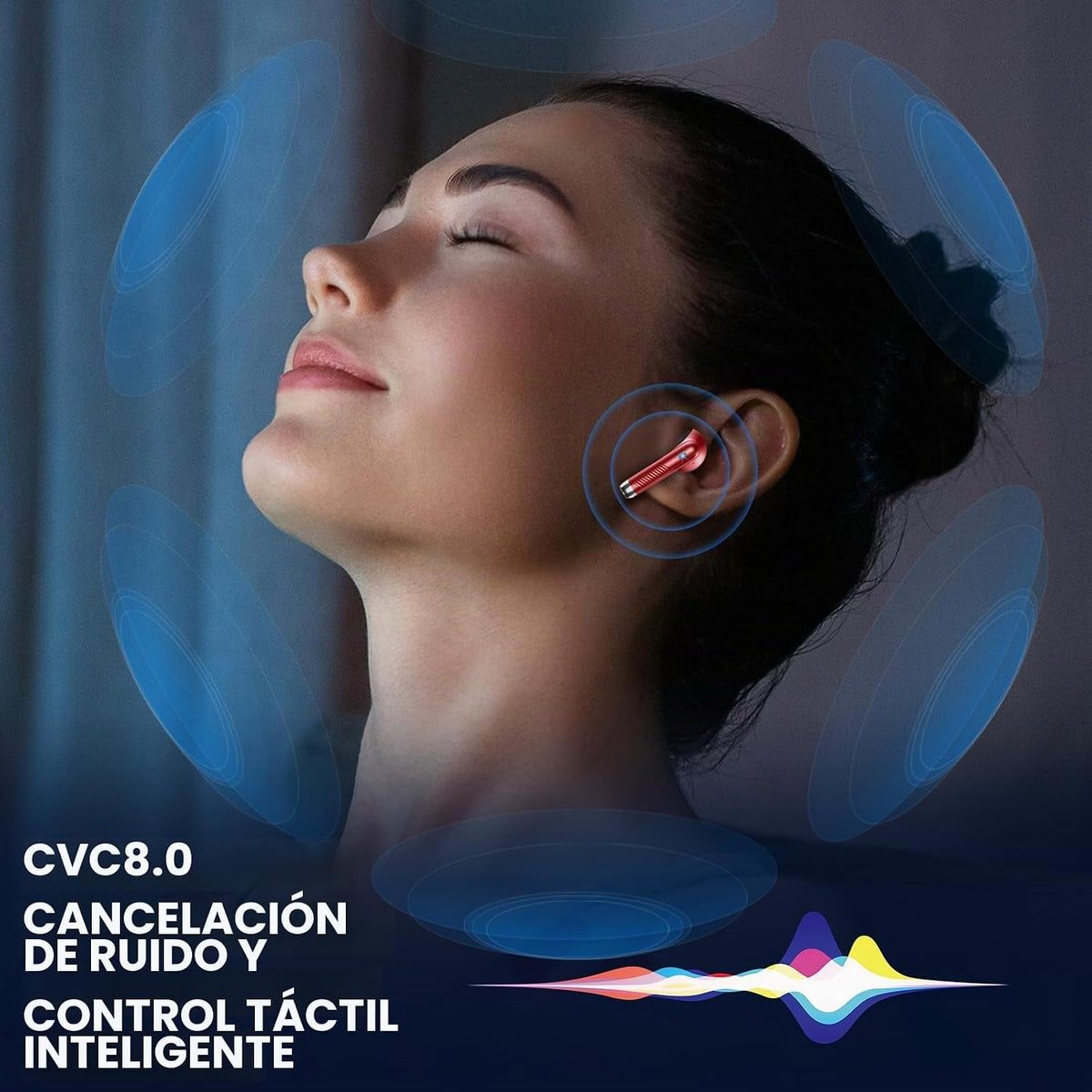 Auriculares inalámbricos Jxrev, auriculares Bluetooth 5.4, pantalla...